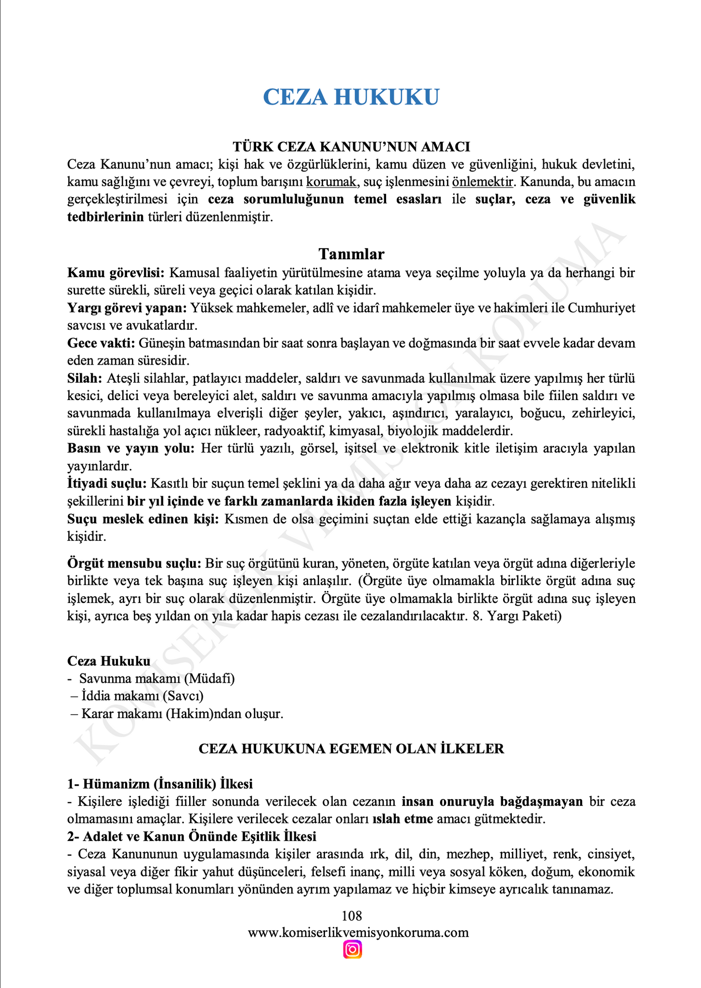 2026 | Hukuk Ders Notları (6 Dersin Notu)