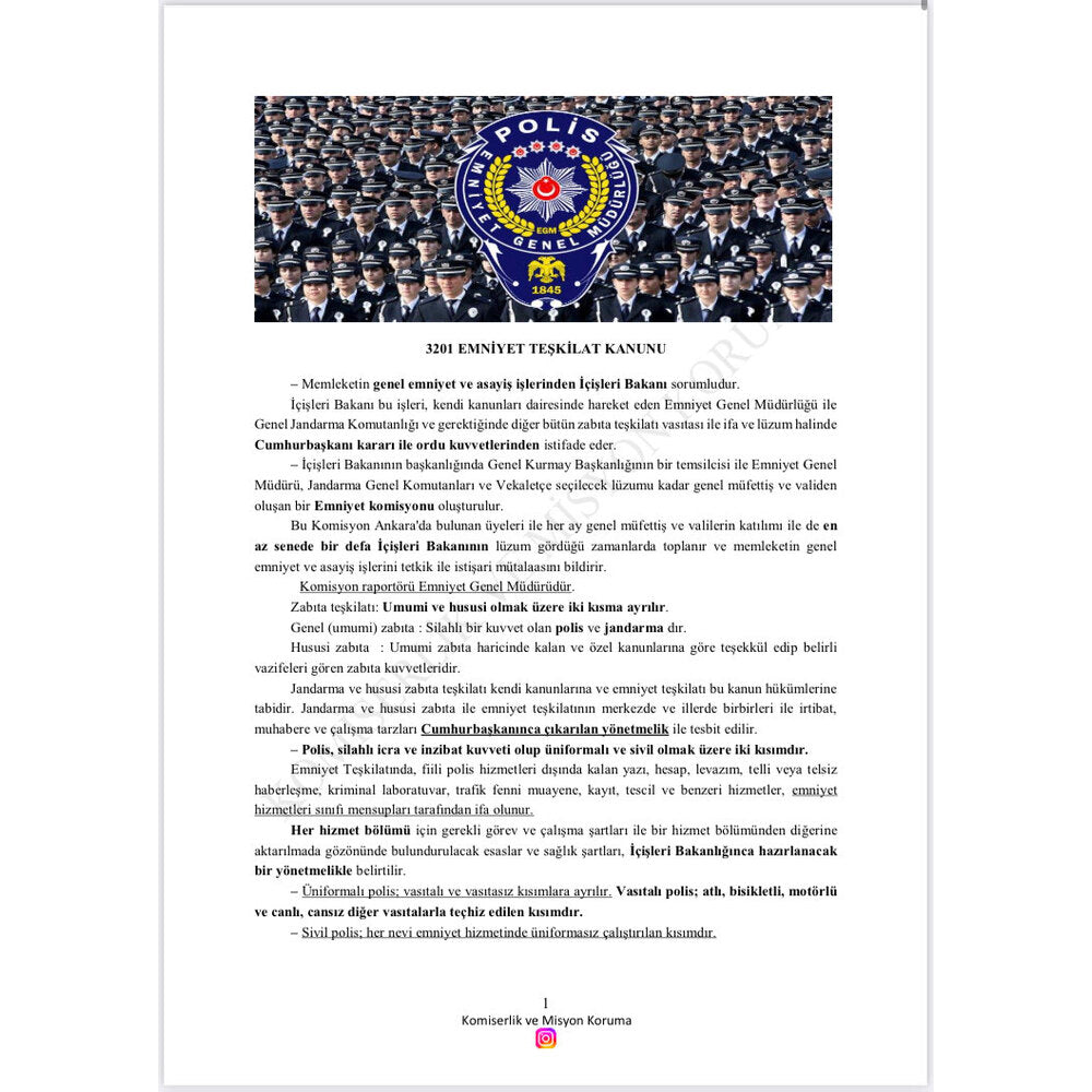 2025 | PAEM Polis Mevzuatı Notları (31 Kanun ve Yönetmelik Özeti)