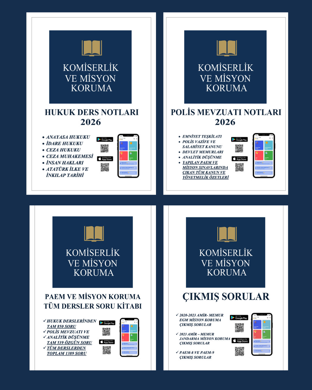 2026 | Tüm Dersler ve Sorular 4’lü Set PAEM ve Misyon Koruma + Mobil Uygulama Hediyeli