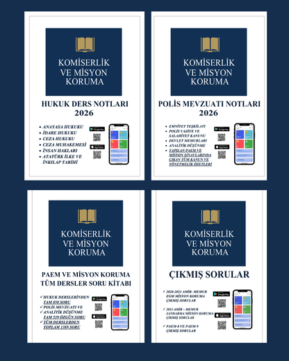 2026 | Tüm Dersler ve Sorular 4’lü Set PAEM ve Misyon Koruma + Mobil Uygulama Hediyeli
