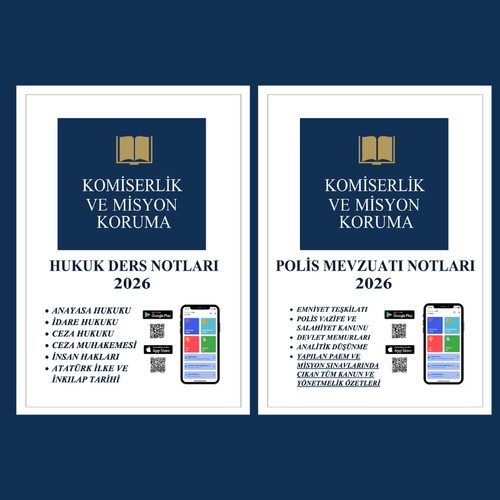 2026 | Hukuk Ders Notları - Polis Mevzuatı Notları 2'li Set (PAEM ve Misyon Koruma Tüm Ders Notları)