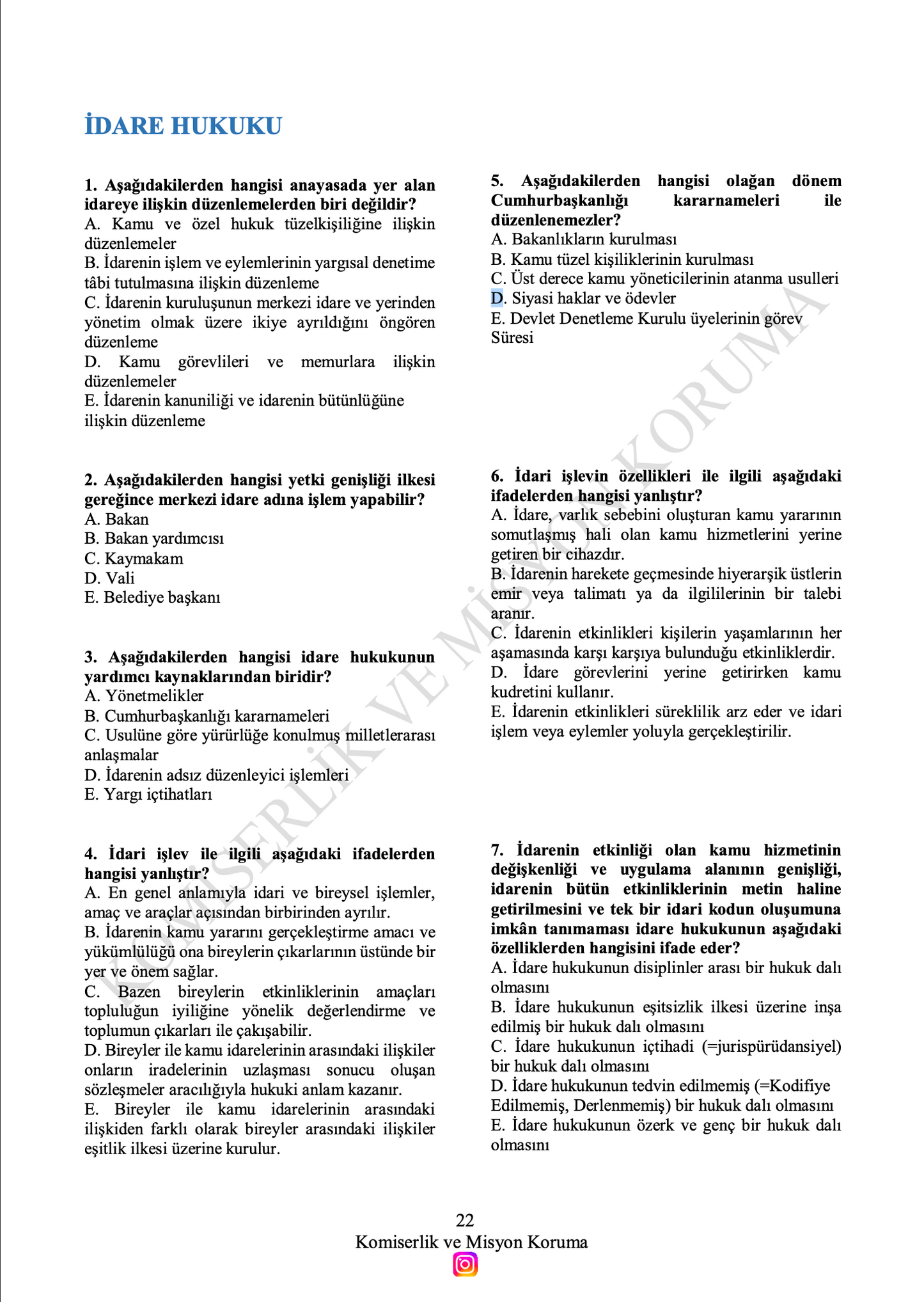 2026 | Paem ve Misyon Koruma Tüm Dersler Soru Kitabı