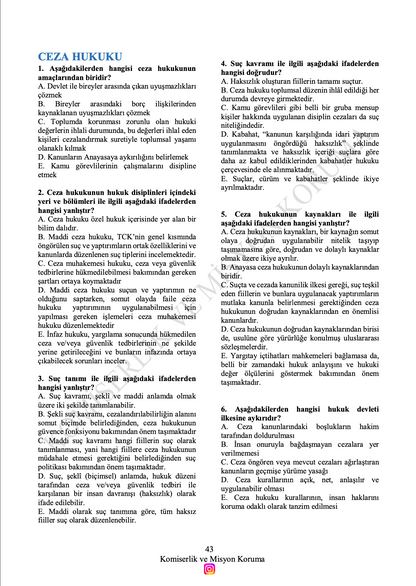 2026 | Paem ve Misyon Koruma Tüm Dersler Soru Kitabı