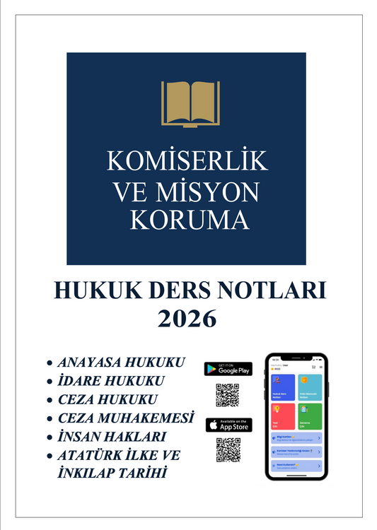 2026 | Hukuk Ders Notları (6 Dersin Notu)