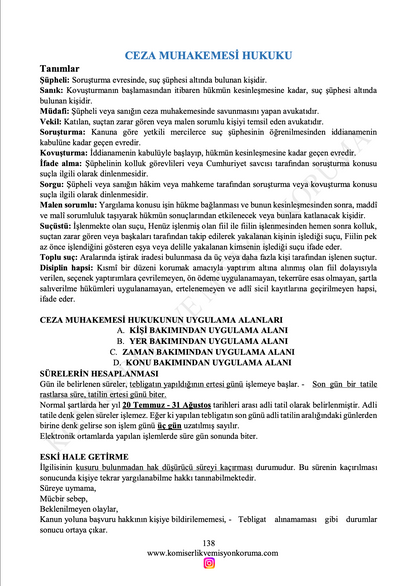 2026 | Hukuk Ders Notları (6 Dersin Notu)