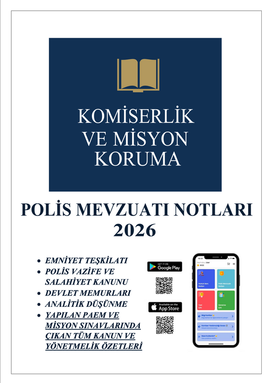 2026 | Polis Mevzuatı Notları (31 Kanun ve Yönetmelik Özeti)