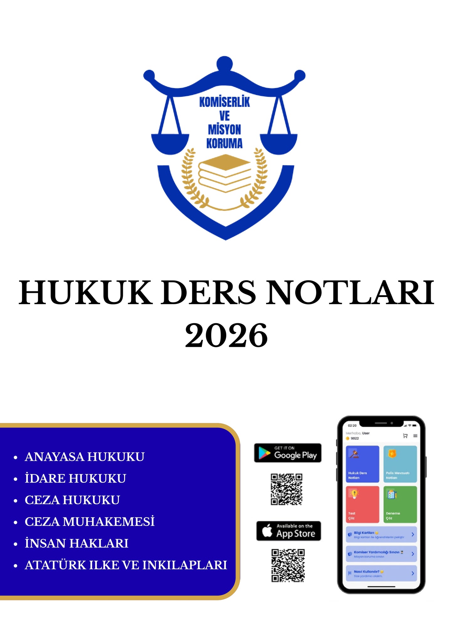 2026 | Hukuk Ders Notları (6 Dersin Notu)