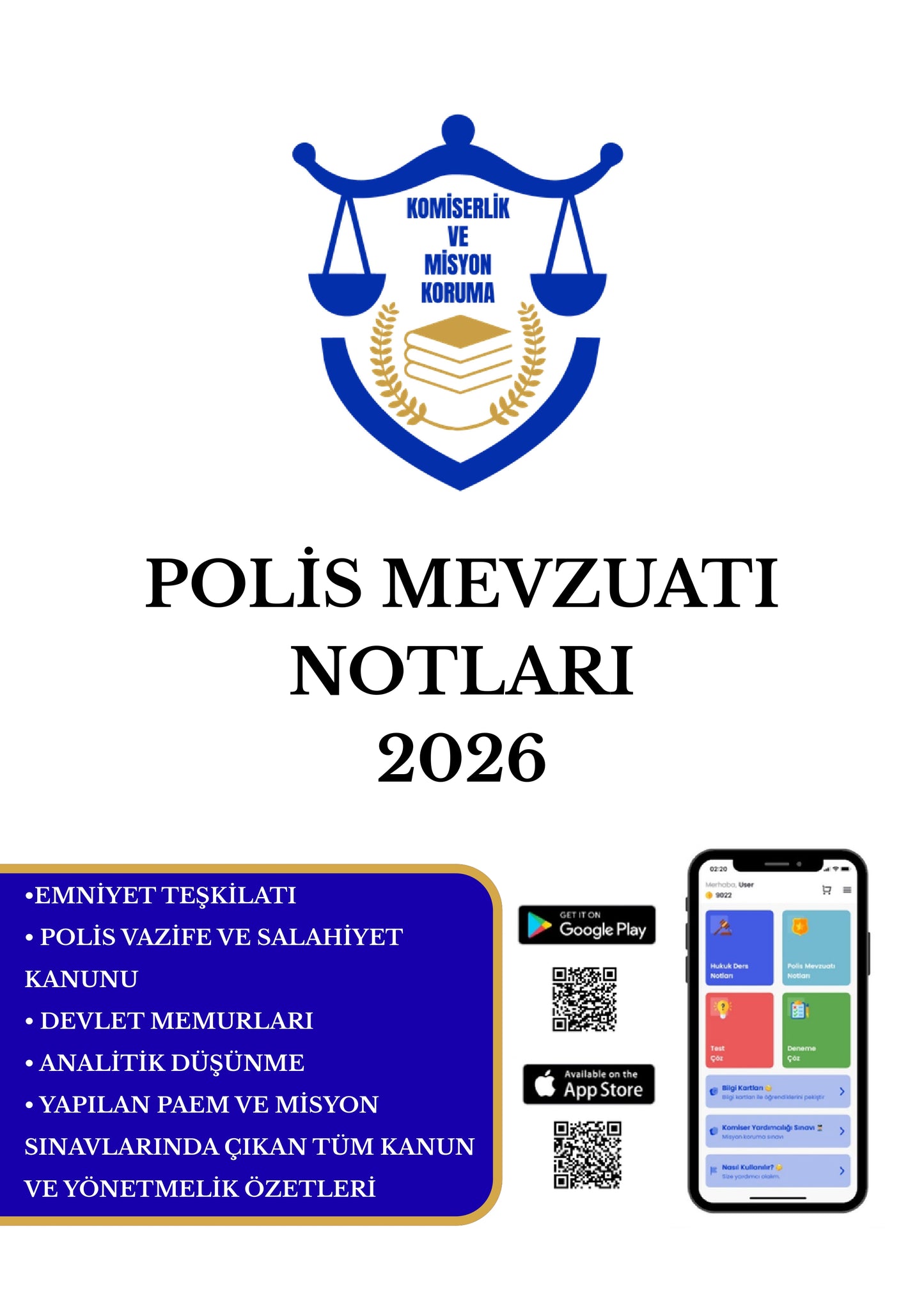 2026 | Polis Mevzuatı Notları (31 Kanun ve Yönetmelik Özeti)